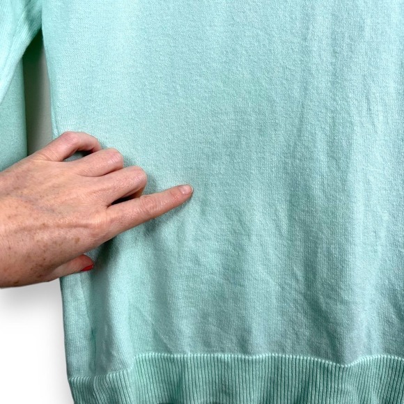 D & Co. Sweater Womens Extra Small Green Cardigan Old Money Grannycore - Picture 8 of 10